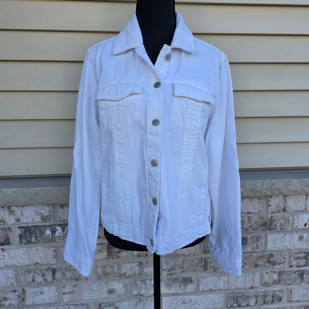 Thread & Supply White Button Front Jacket Size M - image 1